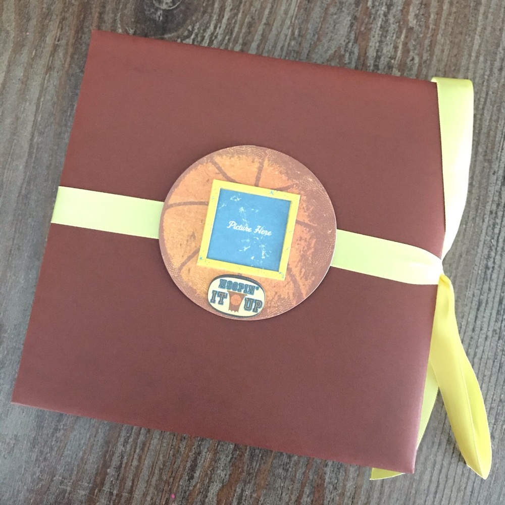 Hoopin’ it up Basketball picture frame scrapbook
